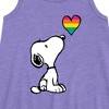 - Peanuts - Snoopy Rainbow Heart Graphic Sleeveless Aline Dress - 2 of 4