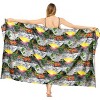 HAPPY BAY Women's Bikini Beachwear Sarong Coverups Swim Cover Up Summer Wraps Skirt Swimwear Beach Wrap Skirts for Women One Size Gray,Tree - 4 of 4