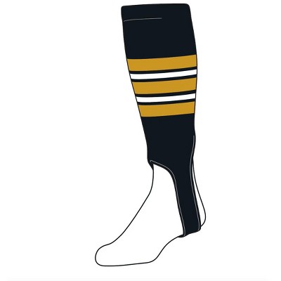 TCK Baseball Stirrups Medium (200F, 5in) Black, Old Gold, White