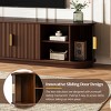 66.9" Modern TV Stand with Fluted Sliding Doors & Adjustable Shelves, Fits 75 Inch TV for Living Room-3irtyhousy - 3 of 4