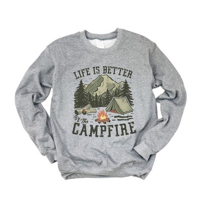 Simply Sage Market Women's Graphic Sweatshirt Life Is Better By The Campfire Tent