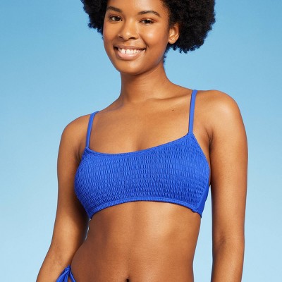 Women's Racer Back Bralette Bikini Top - Wild Fable™ Blue Xl : Target