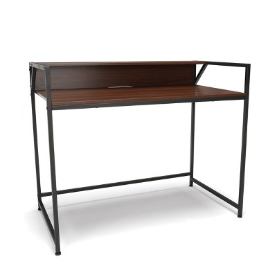 Computer Desk with Shelf Walnut/Gray - OFM