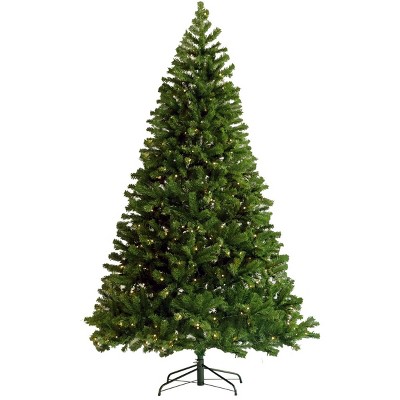 TopComfy Christmas Tree Stand 6ft Artificial Pre-Lit Tree with Foldable Metal Stand, Green, 37.4"*9.84"*11.02"