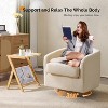 VINGLI 360°Swivel Accent Chair with Engineered Wood Base and Removable Cushion for Living Room, Bedroom - 4 of 4