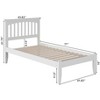 AFI Furnishings Mission Twin Platform Bed with Open Footboard and Turbo Charger in White - 2 of 4