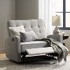 Lyngins Modern Wide Manual Recliner Chair with Upholstered Back & Footrest,Loveseat Sofa Chair for Living Room,Bedroom - 2 of 4