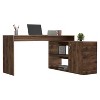 Vynxaria Dallas L-Shaped Home Office Desk with Shelves & Cabinet - Stylish & Functional - 2 of 4