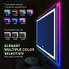 48x36 LED Bathroom Mirror with RGB Lighting, Front and Backlight, Waterproof, Fog-Resistant Tempered Glass, Adjustable Brightness - 4 of 4