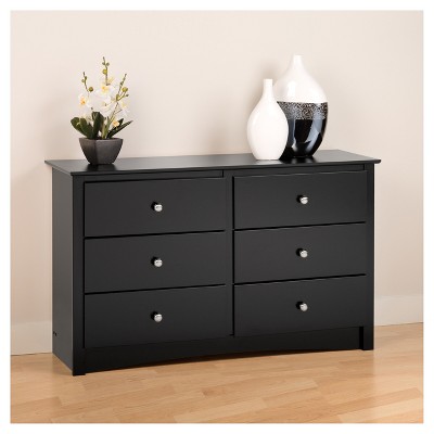 Sonoma 56" Black 6-Drawer Children's Dresser