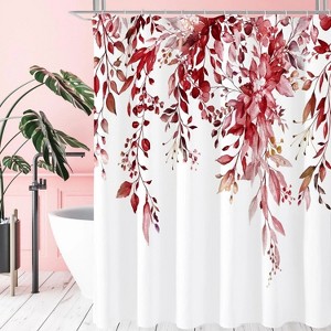 LunaLulinlk Fabric Red Eucalyptus Shower Curtains - 1 of 4