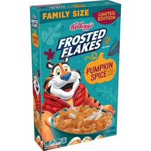 Kellogg's Frosted Flakes Pumpkin Spice Breakfast Cereal - 17.1oz - 1 of 4