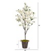 Nearly Natural 6-ft Cherry Blossom Artificial Tree in Decorative Metal Pail with Rope - 2 of 4