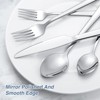 Aoibox 60-Piece Stainless Steel Silverware Set for 12, Includes Spoons, Forks, Knives, Mirror Polished Cutlery for Home, Kitchen, Dishwasher Safe - 3 of 4
