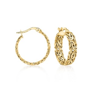 Ross-Simons 14kt Yellow Gold Byzantine Hoop Earrings - 1 of 4