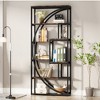 ORRD Industrial Etagere Bookshelf, 70.47" Tall 5-Tier Vintage Gray Open Shelf with 8 Storage Tiers & Metal Frame for Living Room & Bedroom - 2 of 4