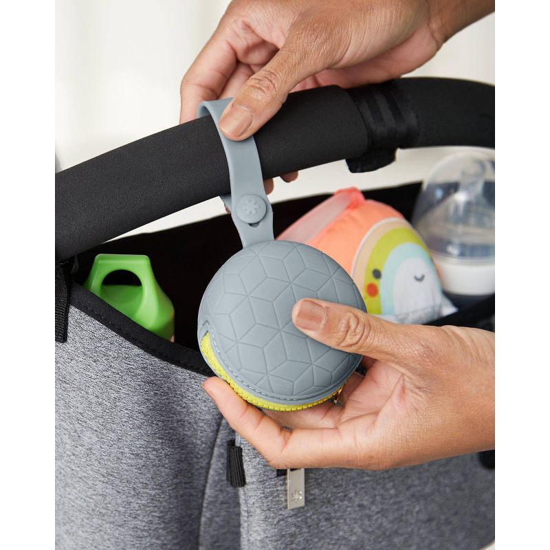 Skip Hop Pacifier + Silicone Pacifier Holder - Gray, 4 of 12