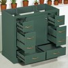 36" Bathroom Vanity Cabinet Base Only, Solid Wood & MDF, 6 Drawers, Adjustable Shelf, No Sink, Freestanding - 2 of 4