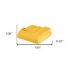 HomeRoots California King Yellow Cotton Woven Geometric Blanket - 3 of 4