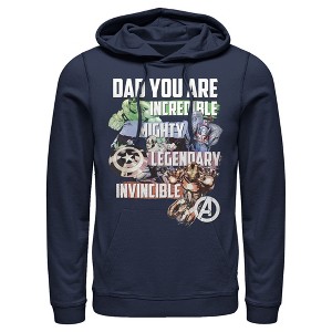 Men's Marvel Dad You Are a Hero Pull Over Hoodie - 1 of 4