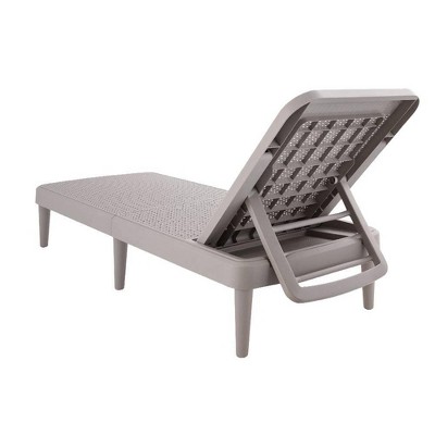 Lagoon Gray Resin Rattan Chaise Lounge