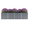 vidaXL Raised Garden Bed Galvanized Steel Outdoor Planter Gray - 4 of 4