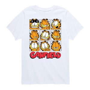 Boys' - Garfield - Garfield Faces Short Sleeve Graphic T-Shirt - 1 of 4