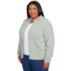 Alfred Dunner Women's Zip-Front Chenille Collared Cardigan - 3 of 4