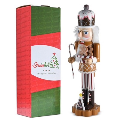 Ornativity Christmas Wooden Candyland Gingerbread Nutcracker - 15 In ...