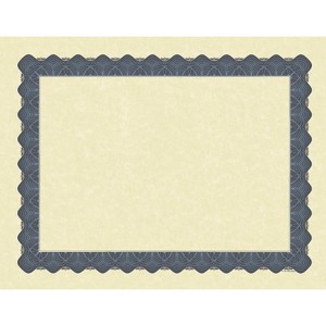 Great Papers Certificates 8.5" x 11" Beige and Matte Blue 25/Pack (934425) - 1 of 3