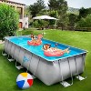 SereneLife Rectangular Metal Frame Above Ground Swimming Pool Set SLPLRCT16 - 2 of 4