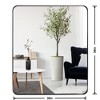 Rectangle Wall Mirror with Aluminum Frame for Bathroom, Bedroom, Living Room, Entryway - 2 of 4