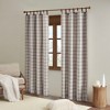Plaid Faux Leather Tab Top Curtain Panel with Fleece Lining(Only 1 Pc Panel) - 4 of 4