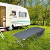 Costway Folding Camping Cot Heavy-duty Camp Bed W/Carry Bag for Beach Traveling Vocation Grey\Blue\Green - 2 of 4