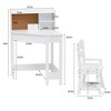 Kids Corner Study Desk Chair Set for Small Spaces, Wood Study Table with Adjustable Chair - 2 of 4