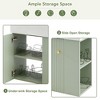 Vynxaria 21.6" Green Modern Floating Bathroom Storage Cabinet with Right Side Storage - 4 of 4