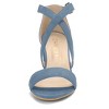 Allegra K Women's Open Toe Crisscross Buckle Ankle Strap Block Heel Sandals - 2 of 4