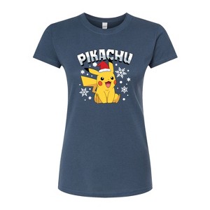 Women's - Pokémon - Pikachu With Hat Fitted Graphic T-Shirt - 1 of 3
