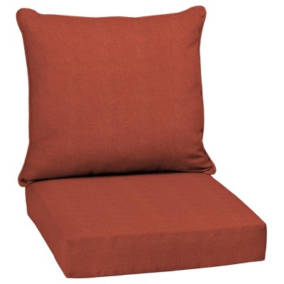 Arden Selections Sedona Woven Outdoor Cushion Set Orange