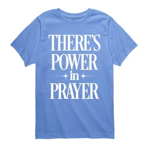 Boys' - Instant Message - Theres Power In Prayer Short Sleeve Graphic T-Shirt - 1 of 4