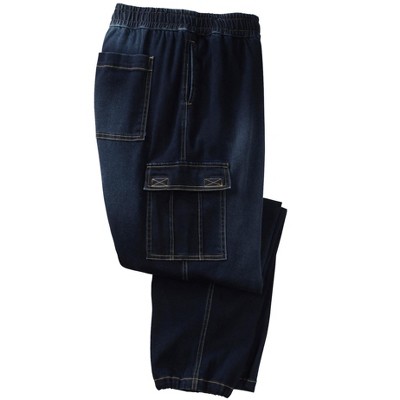 KingSize Men's Big & Tall Pull-On Adjustable Denim Sweats