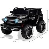 12V 2-Seater Kids Ride On Truck, 4WD Electric Car w/Remote Control, Dual Motors, Music, LED Lights, Spare Tire - 3 of 4