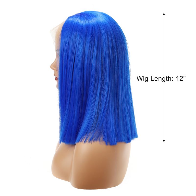 Unique Bargains Medium Long Straight Hair Lace Front Wigs for Women with Wig Cap 12" 1PC, 2 of 7