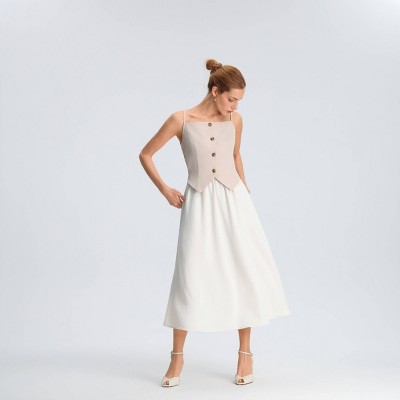 Женские платья A New Day Women's Twofer Midi A-Line Dress - A New Day™ Driftwood Gray S — фото 3