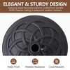 18"Round Patio Umbrella Base with Wheels, Outdoor Umbrella Stand for Universal Umbrella Pole,Black - 2 of 4