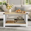 Farmhouse Coffee Table, Square Coffee Table for Living Room - 4 of 4