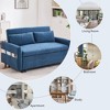 NicBex 55.1" Pull Out Sofa Bed,Modern Adjsutable Backrest Loveseat Sofa with Side Storage,Microfiber 2-Seater Couch for Living Room - 4 of 4