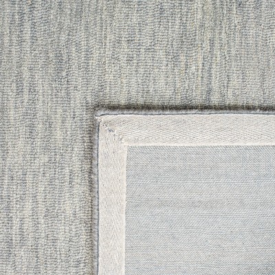 Grey and Brown Hand-Tufted Wool 6' x 6' Square Area Rug