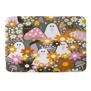 Deny Designs Dominique Vari Words Whimsy Halloween Retro Cats Ghosts Memory Foam Bath Mat - 1 of 4