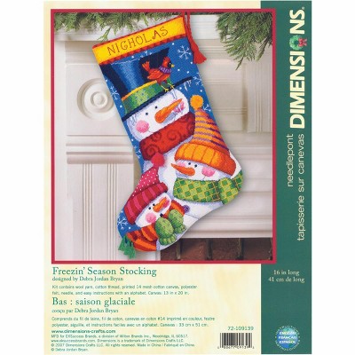 Dimensions Stocking Needlepoint Kit 16" Long-Freezin' Season Stitched Wool & Thread